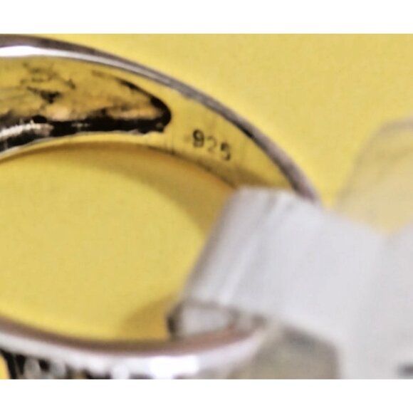 Italian 925 Sterling Silver Women's Ring with Cubic Zirconia -  Size 5 New - Picture 5 of 6